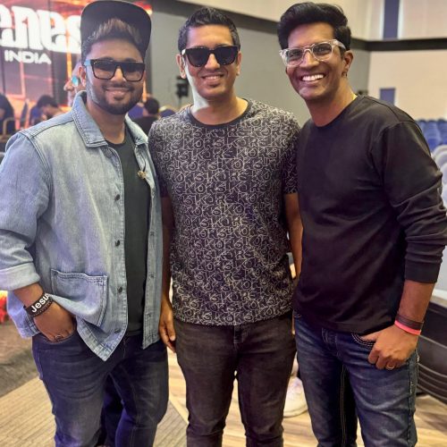 Pastor Emmanuel Gollar , Cameron Mendes & Sheldon Bangera at Oneness Concert,Hyderabad