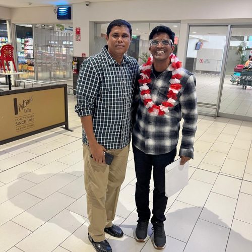 With Pastor Ravind Chand who came to pick Pastor Emmanuel from the airport.